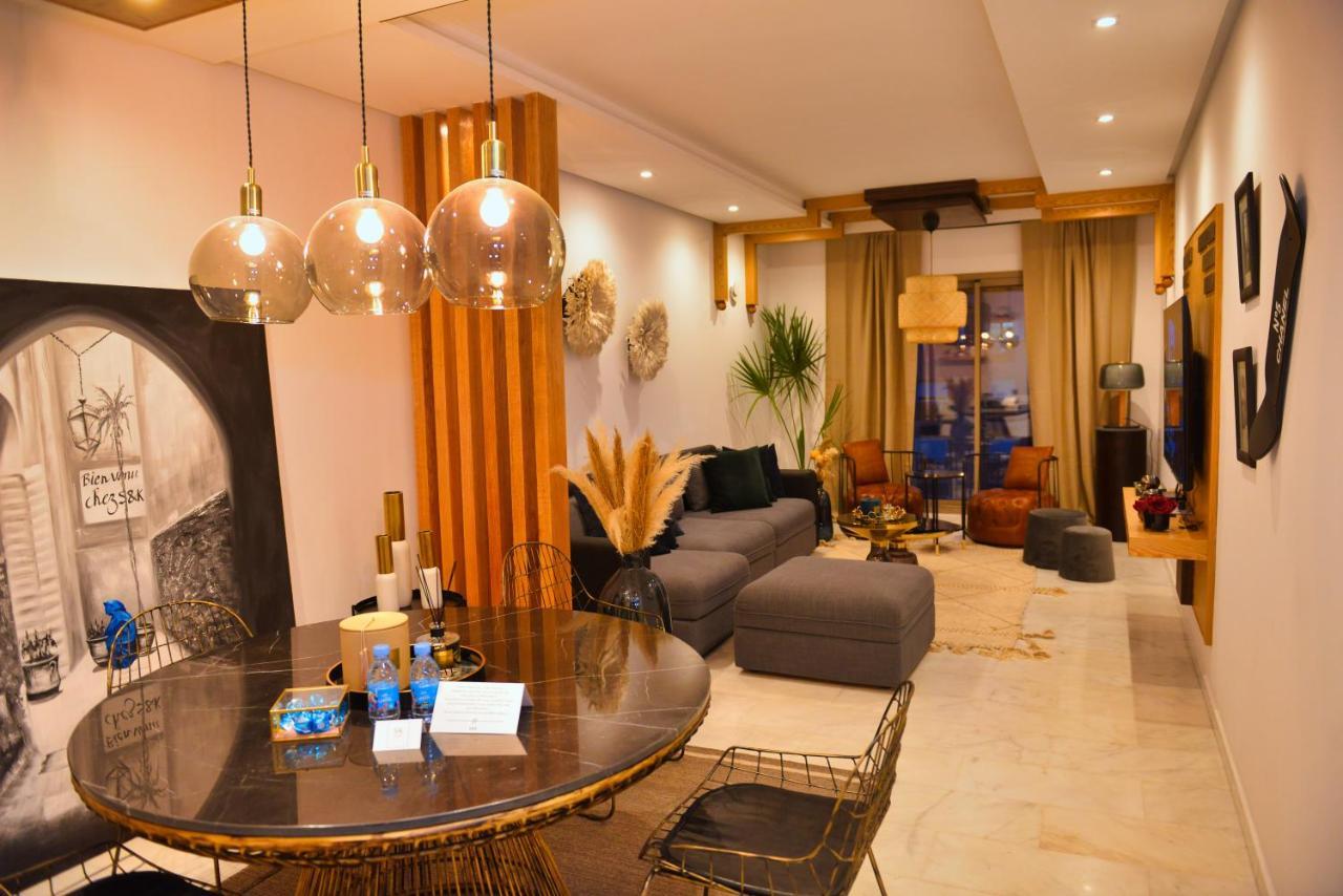 Appartement de prestige climatisé à l'hivernage 400m de la Gare Marrakesh Extérieur photo