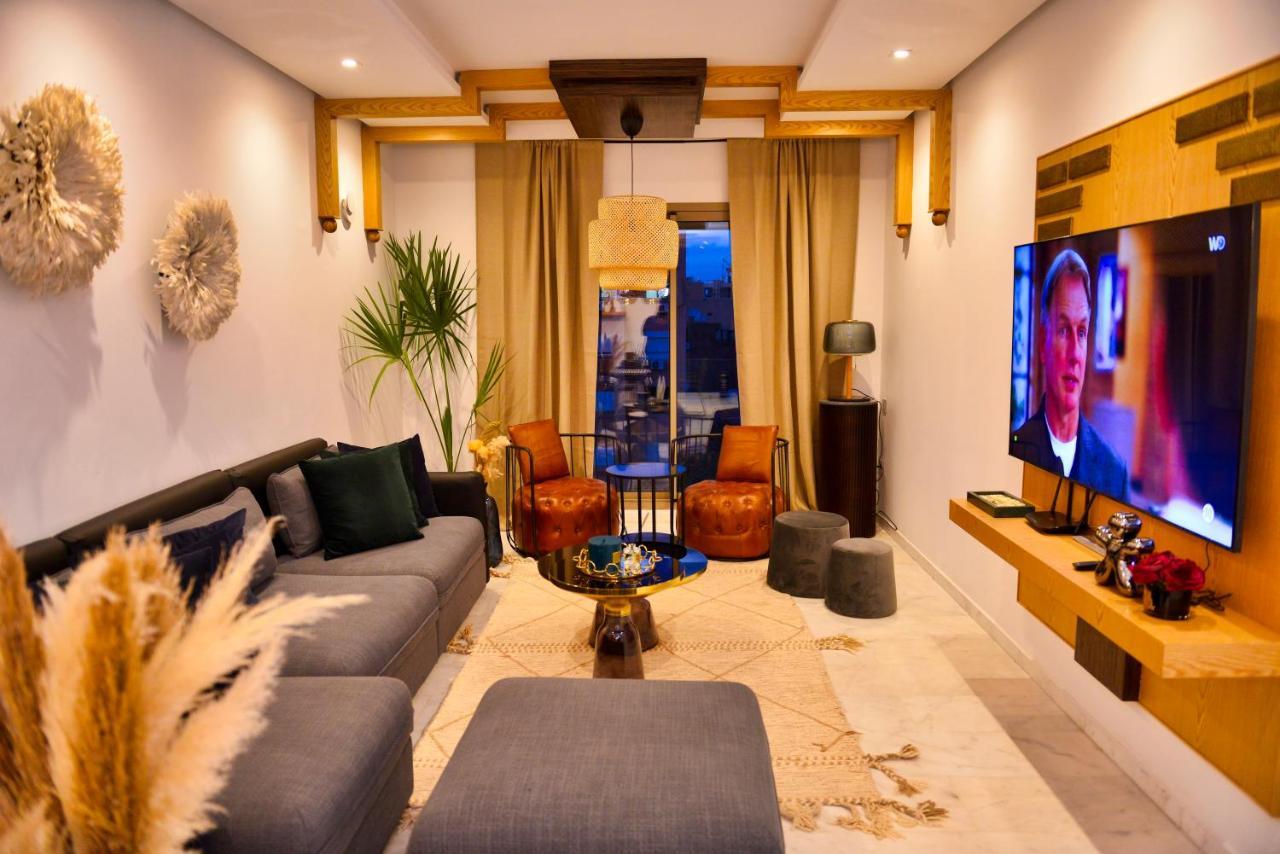 Appartement de prestige climatisé à l'hivernage 400m de la Gare Marrakesh Extérieur photo